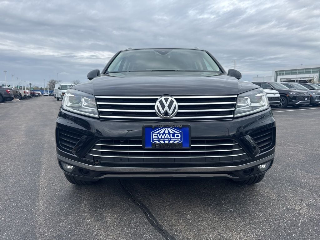 Certified 2017 Volkswagen Touareg Sport with VIN WVGEF7BP2HD001240 for sale in Menomonee Falls, WI