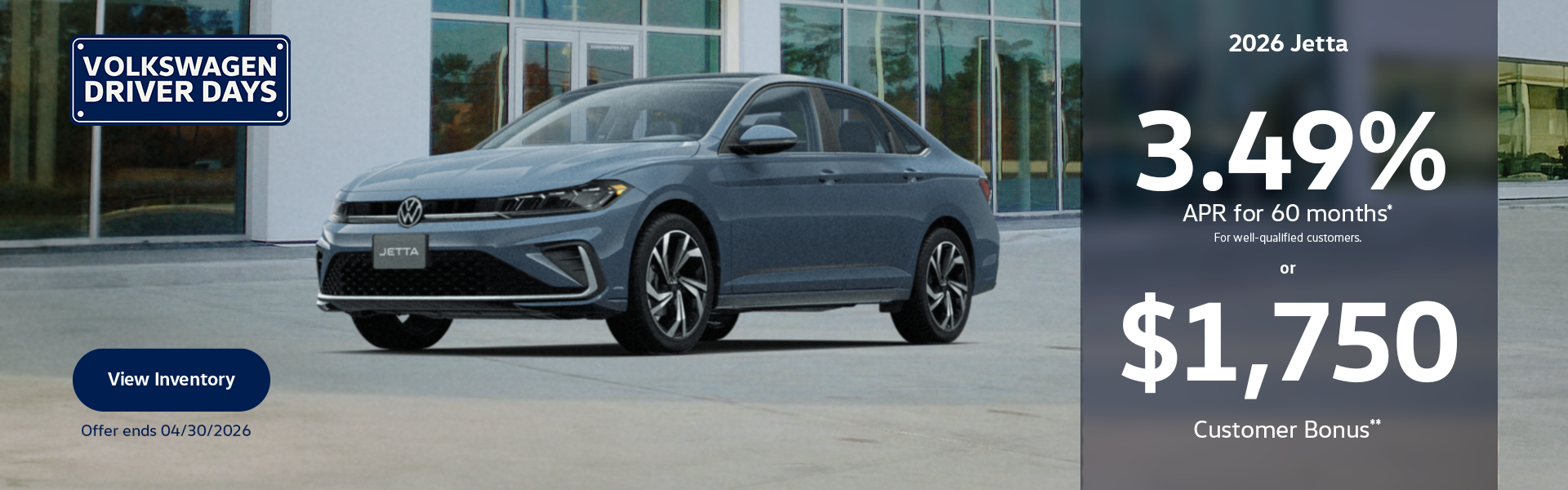 2026 Jetta APR and Customer Bonus